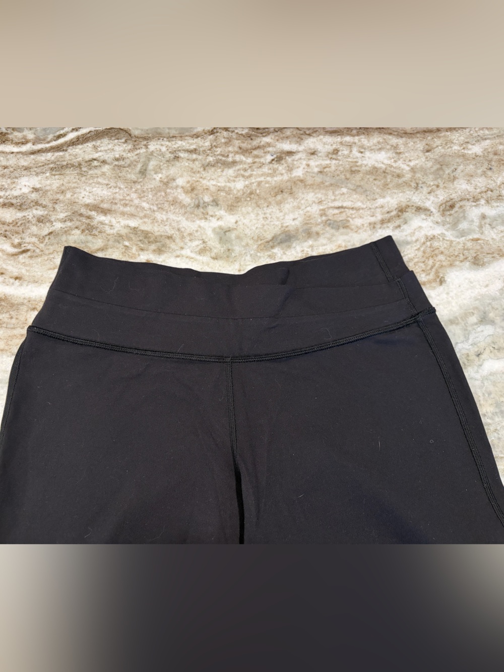 lululemon athletica - black, low/mid rise yoga pant/flared legging